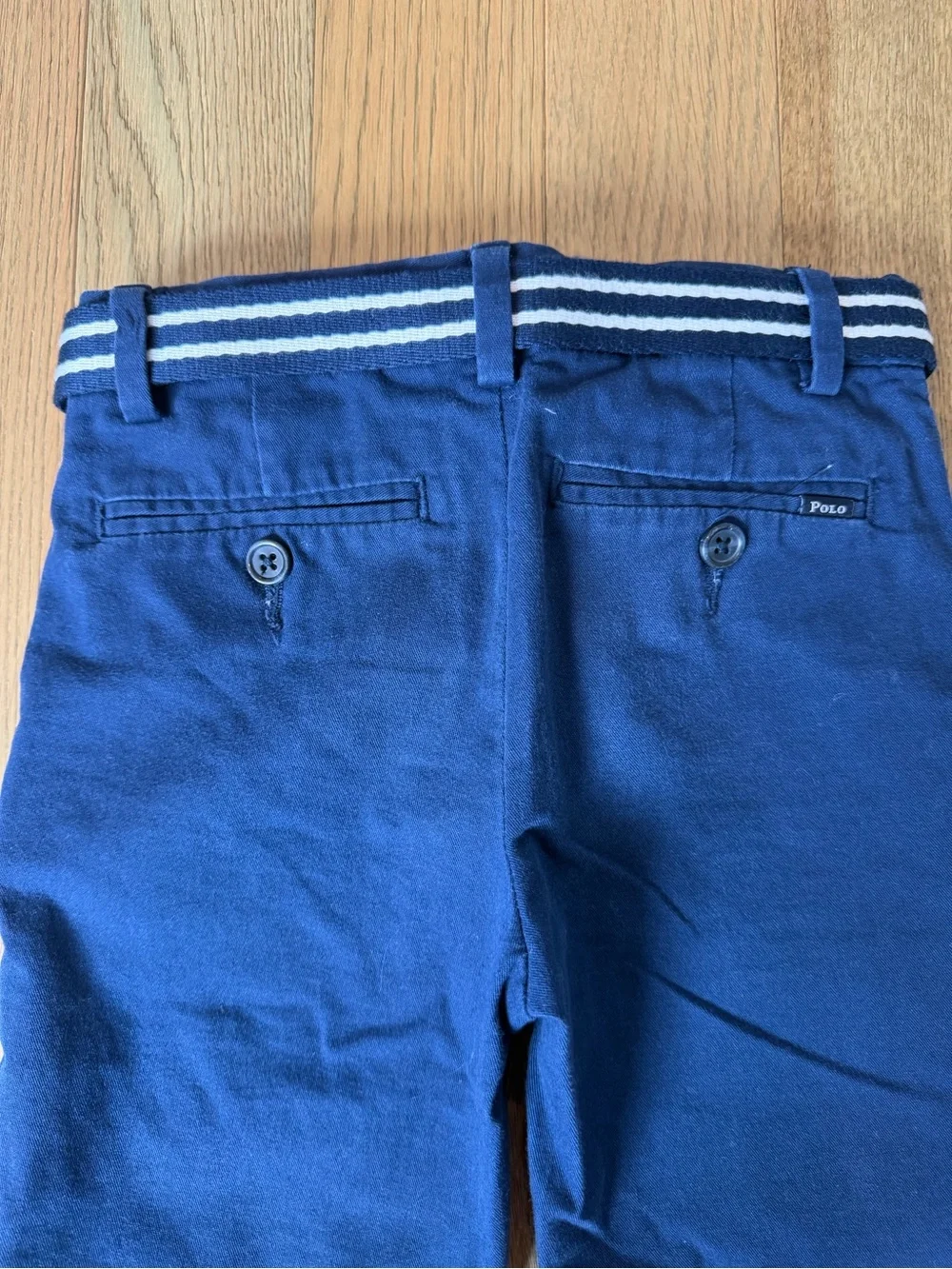 Polo Ralph Lauren Boys Navy Chino Pants Belt Size 5